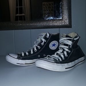 Converse black high tops